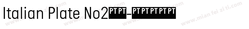 Italian Plate No2常规字体转换